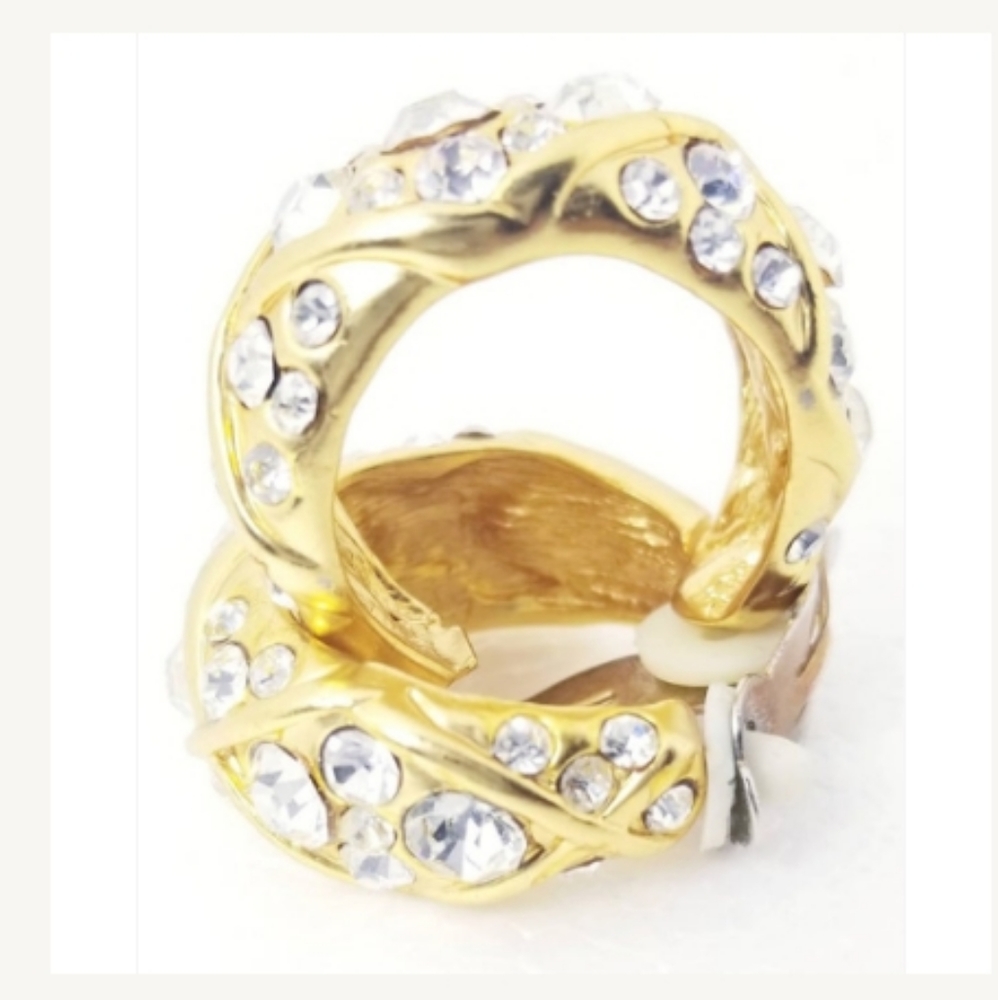 Beautiful Clear Rhinestone Hoop Style Clip… - Picture 5 of 7